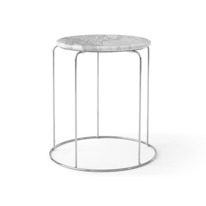 Wire 凳子 VP11 tabletop Ø38 cm, 大理石色 Bianco Carrara &Tradition