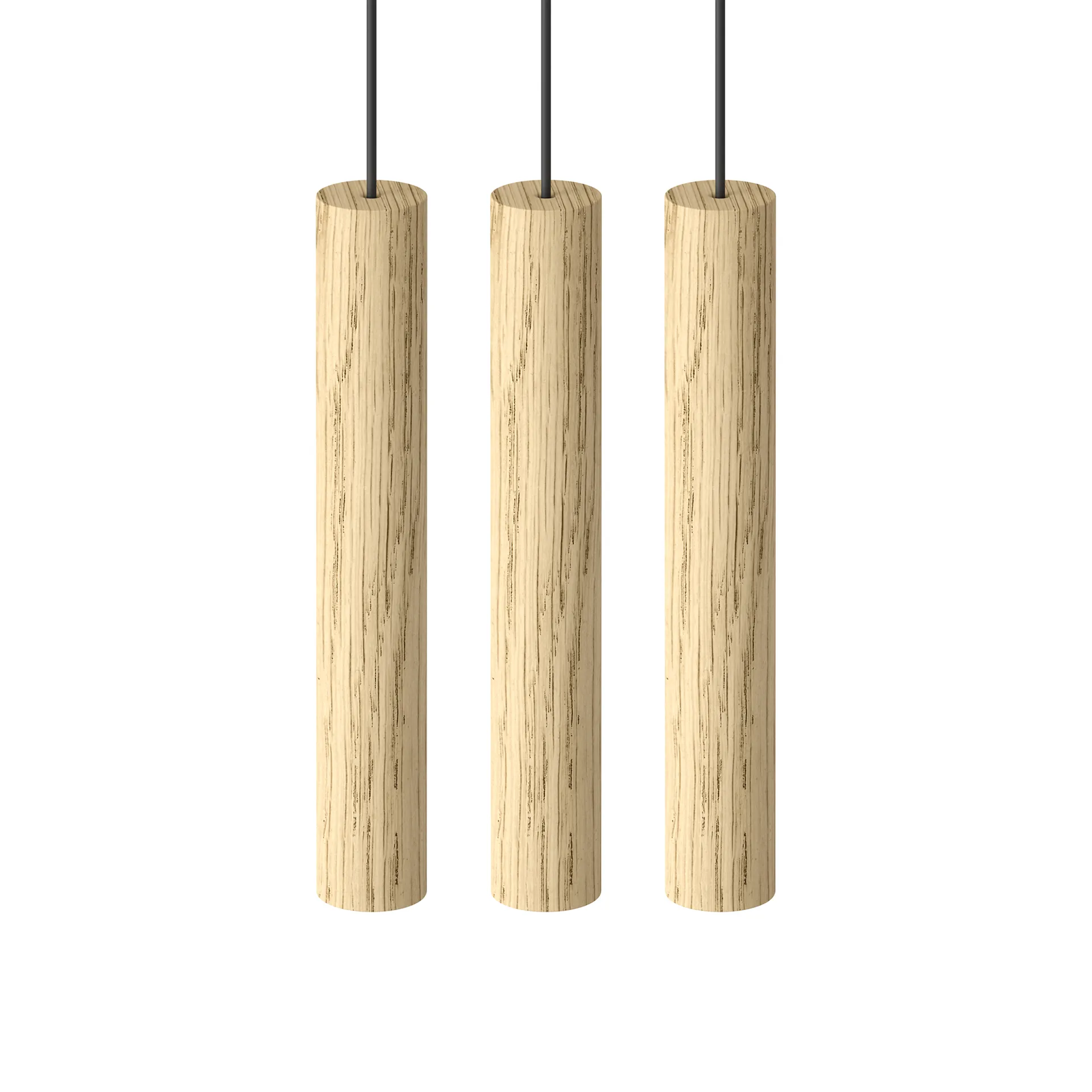 3 Chimes 三头原木吊灯, 橡木色 Umage