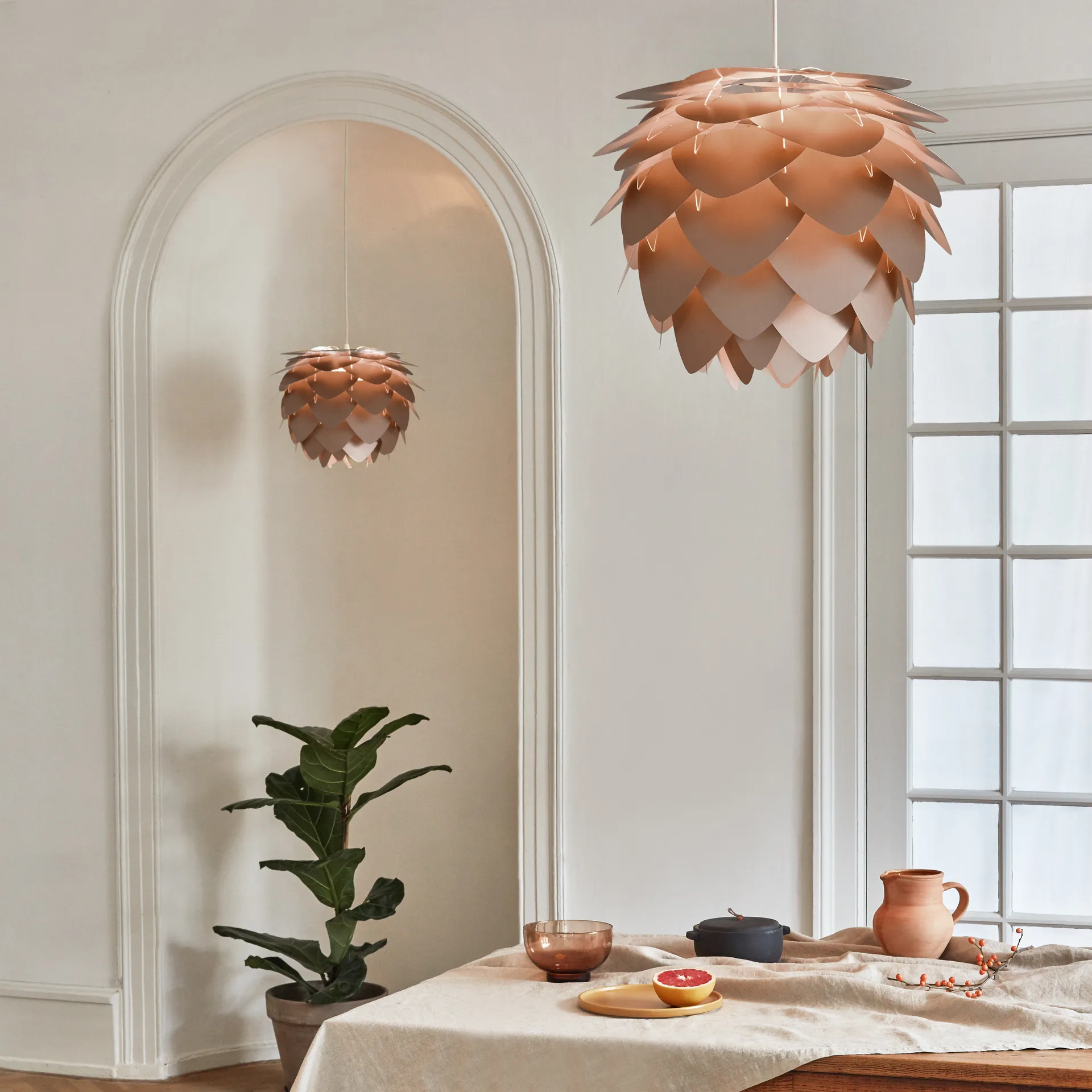 Aluvia 灯 brushed bronze, Medium Ø59 cm Umage