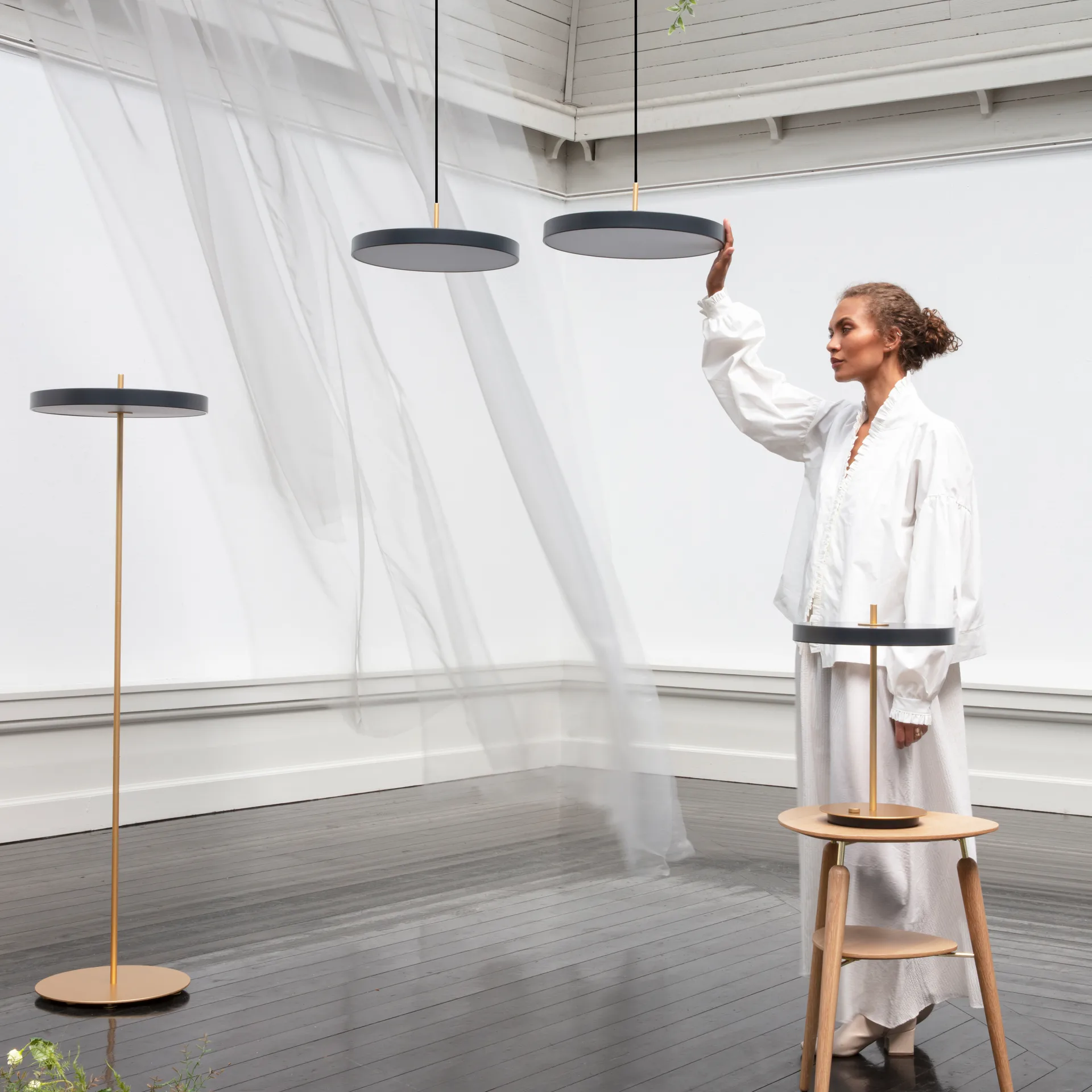 Asteria 落地灯, 黑色 Umage