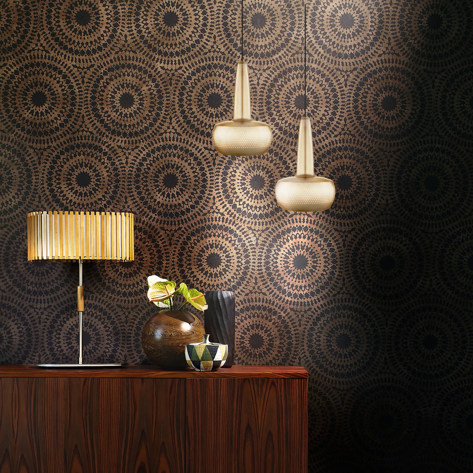 Clava ceiling 灯 Ø21.5 cm, brushed brass Umage