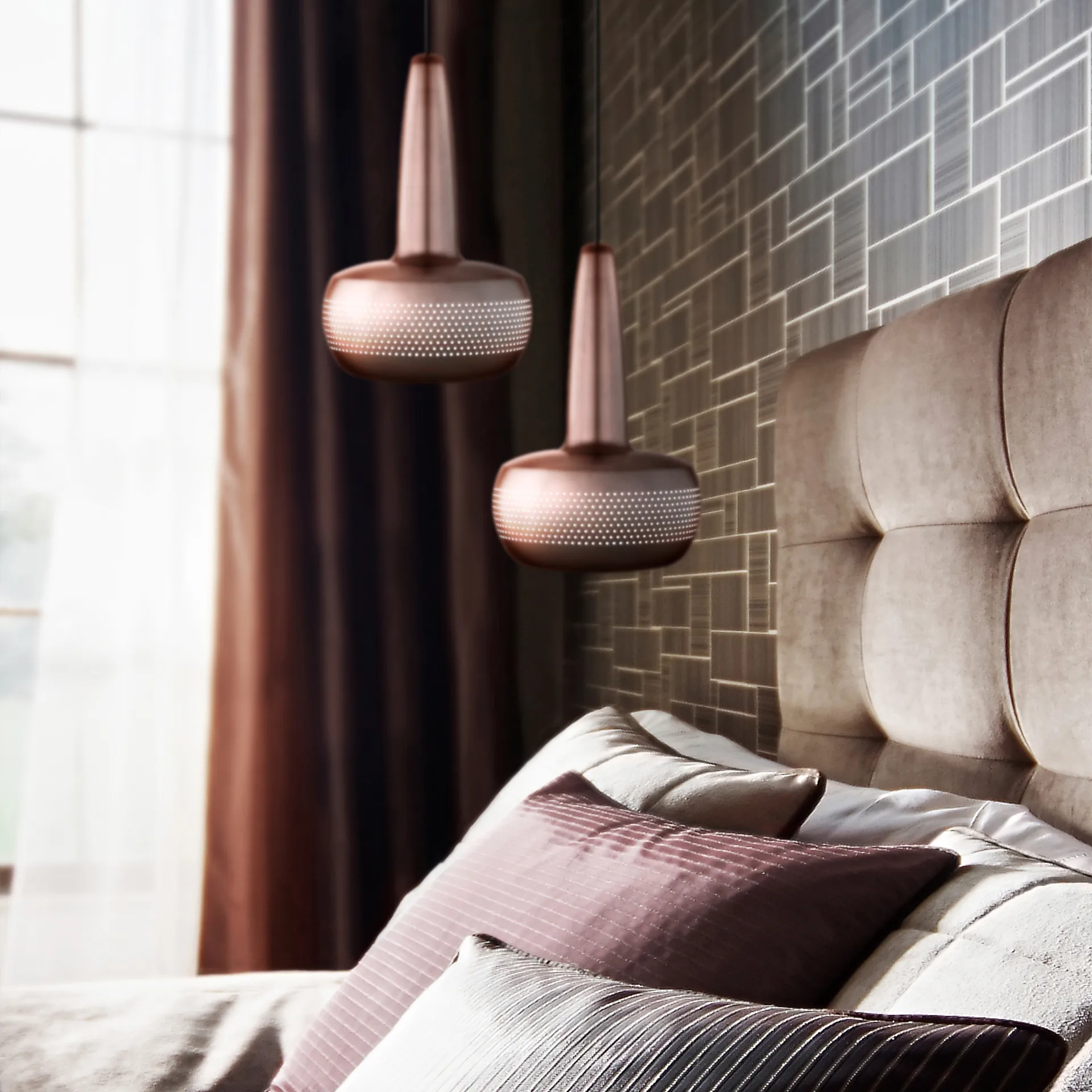 Clava ceiling 灯 Ø21.5 cm, brushed copper Umage