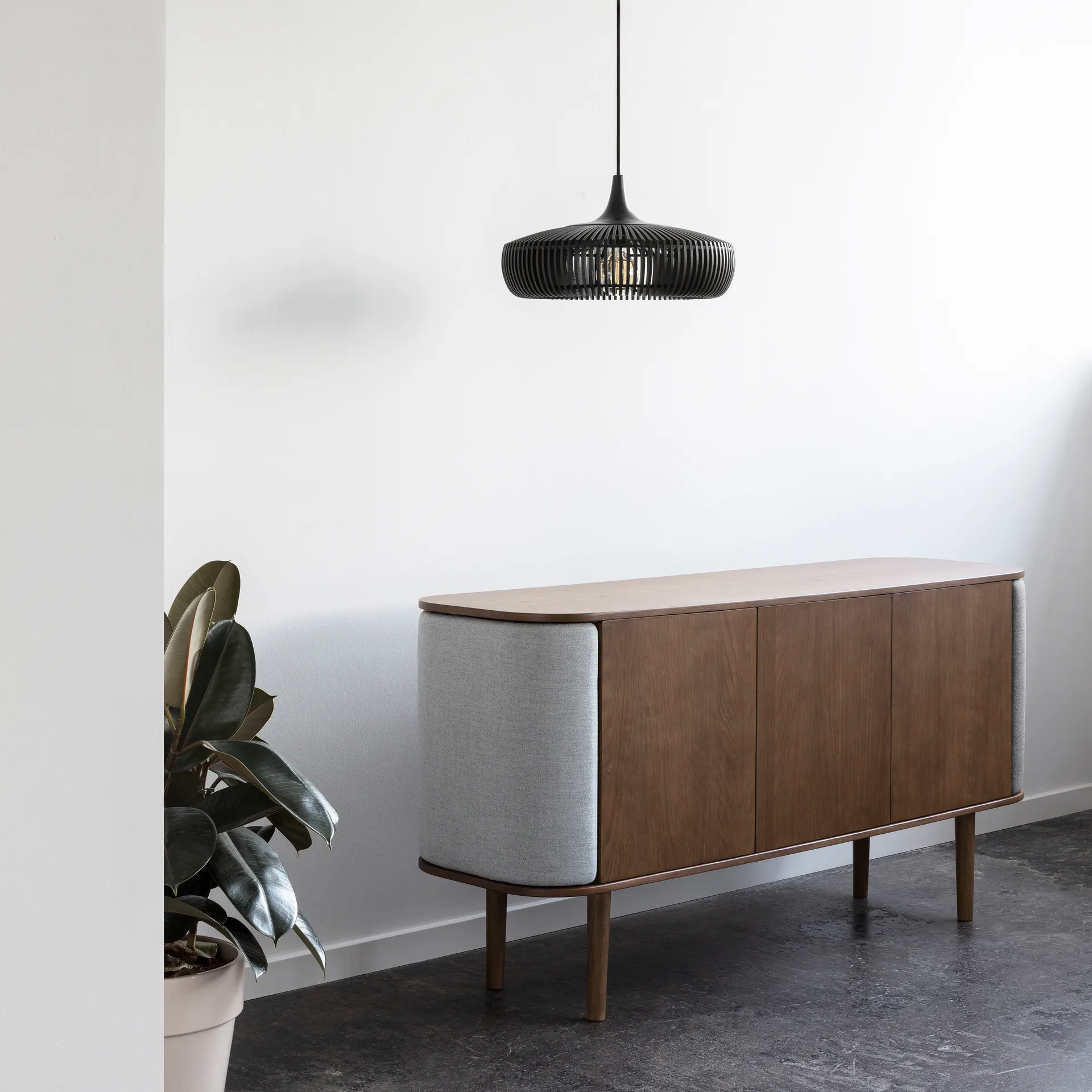 Clava Dine Wood 灯 shade Ø43 cm, 黑色 Umage