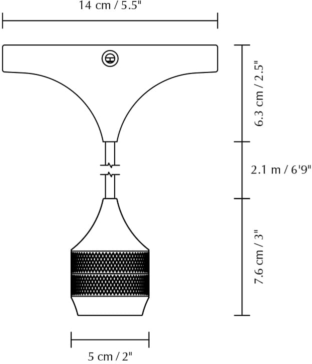 Cord 套装 Pro 灯 suspension, 拉丝不锈钢 Umage