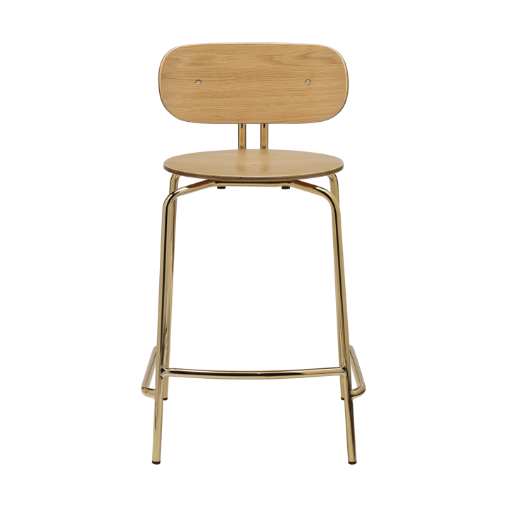 Curious barstool 65 cm - 自然木色-黄铜 - Umage