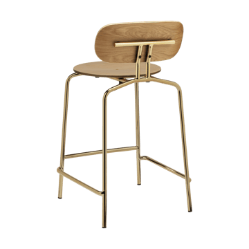 Curious barstool 65 cm - 自然木色-黄铜 - Umage