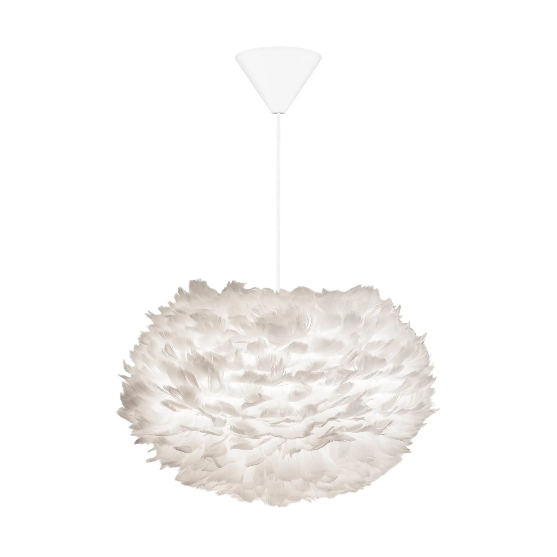 Eos 羽毛 吊灯 中号 白色  Umage