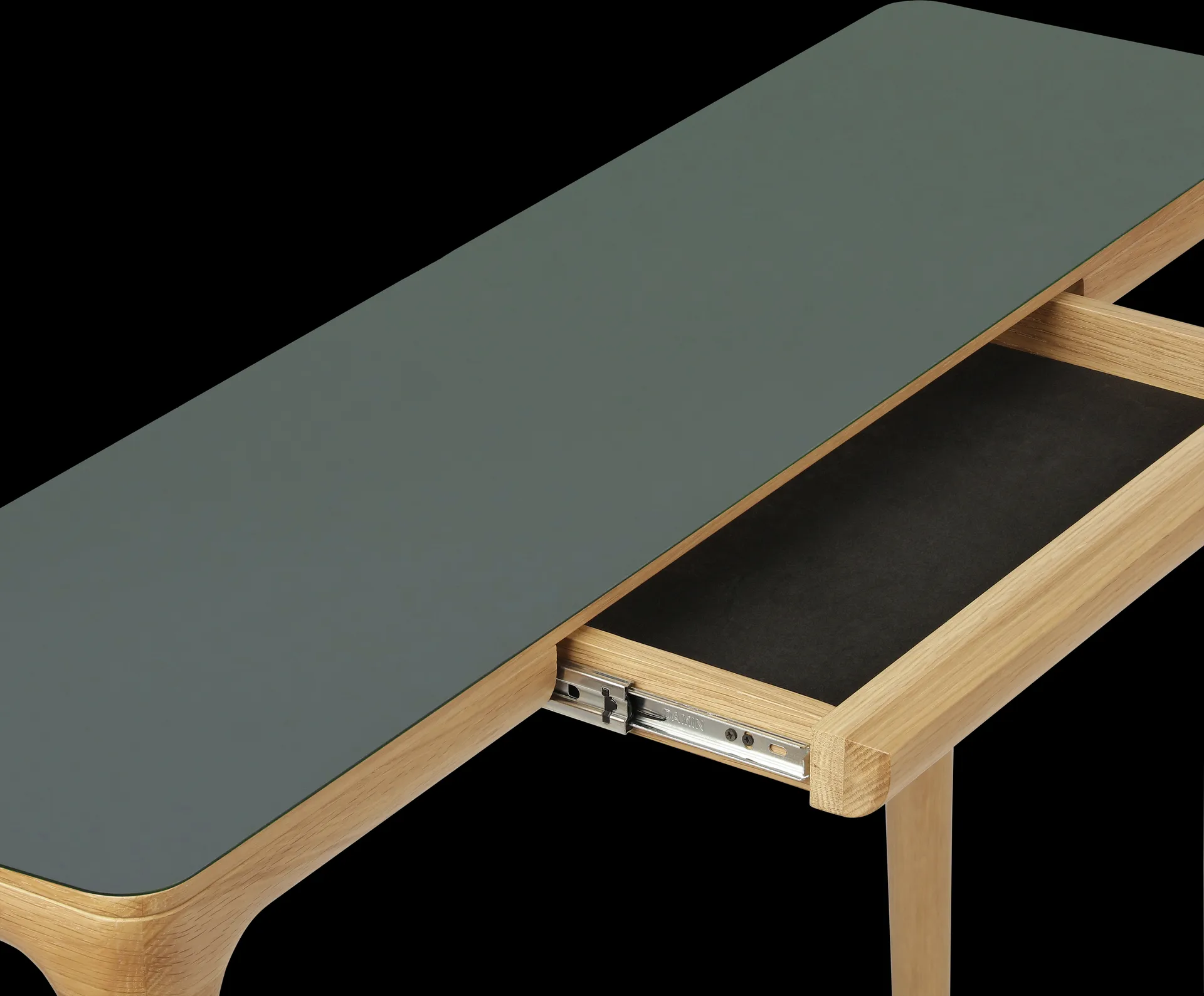 Heart'n'Soul console 桌子 120 cm, 自然木色-苔藓绿 Umage