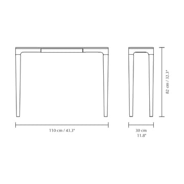 Heart'n'Soul console 桌子 120 cm - 自然木色-苔藓绿 - Umage