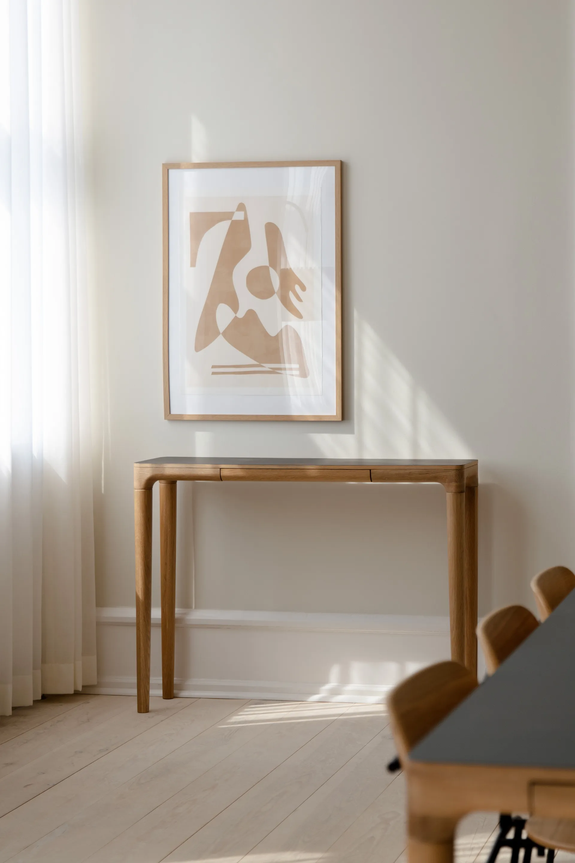 Heart'n'Soul console 桌子 120 cm, 自然木色-苔藓绿 Umage