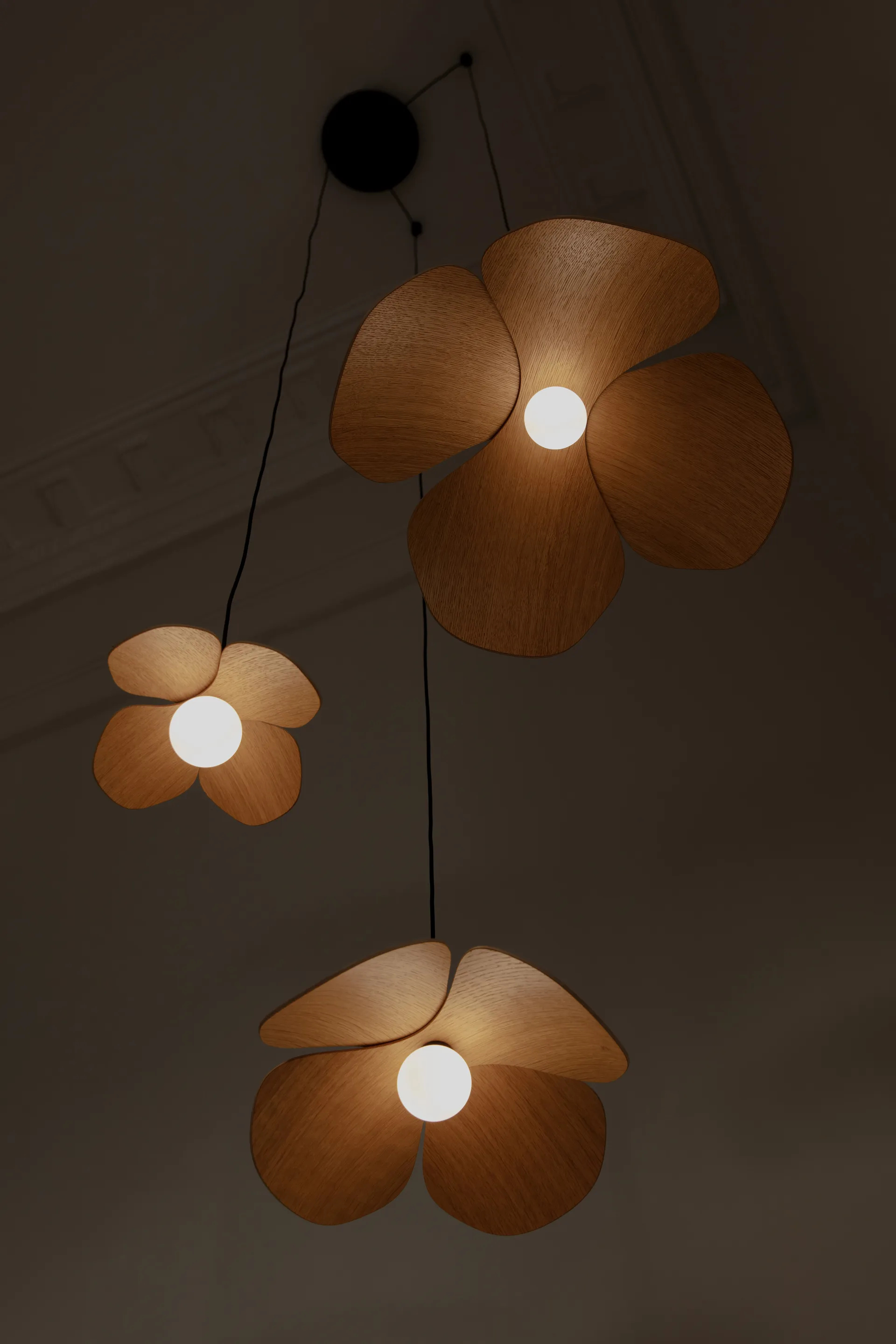 勿忘我中号吊坠, Oak-cluster_5 Umage