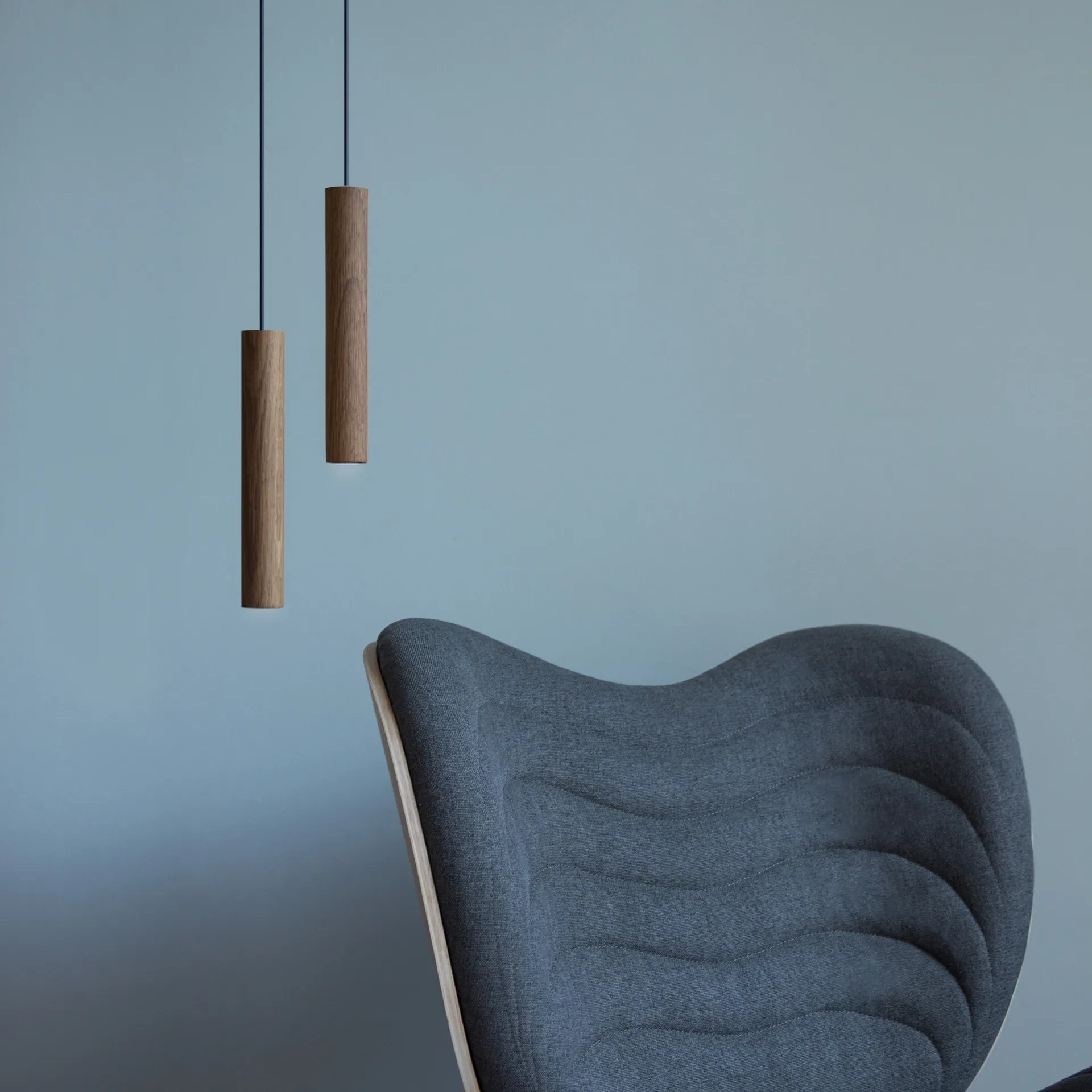 Umage Chimes 原木风吊灯 22cm, 深橡木色 Umage