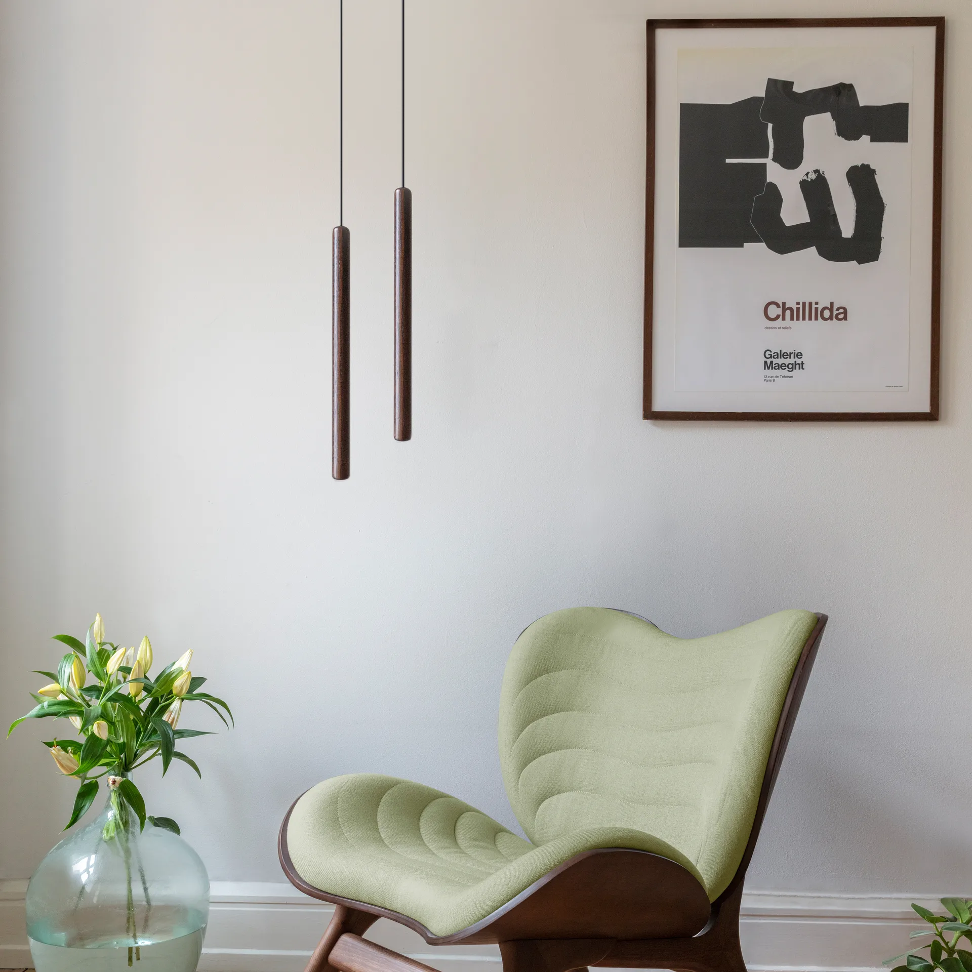 Umage Chimes 高款灯具44cm, 深橡木色 Umage