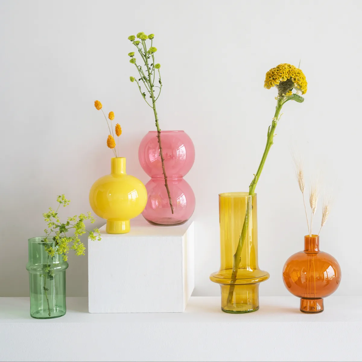 圆形花瓶20cm, 金橡木色 URBAN NATURE CULTURE