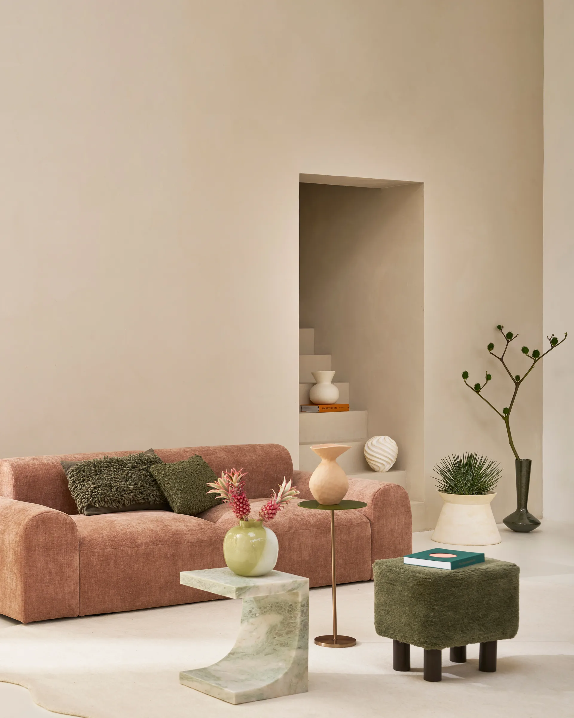 Ribbed 花瓶 Ø22 cm, 褐色 URBAN NATURE CULTURE