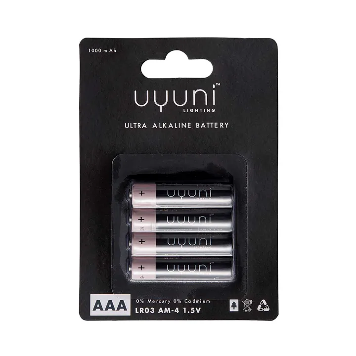 Uyuni 无烟蜡烛专用电池4粒装 - AAA电池 - Uyuni Lighting