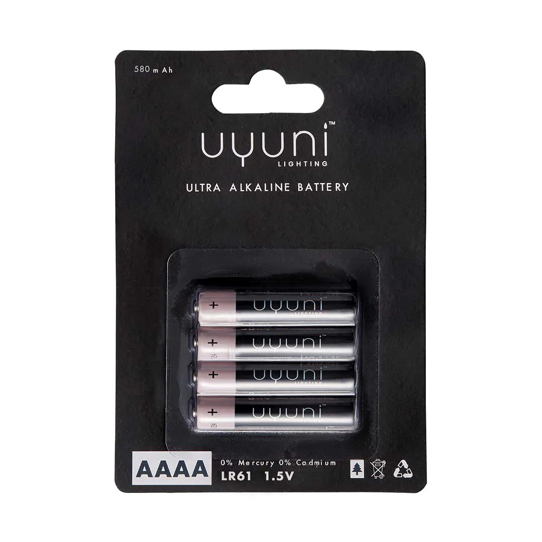 Uyuni 无烟蜡烛专用电池4粒装, AAAA电池 Uyuni Lighting