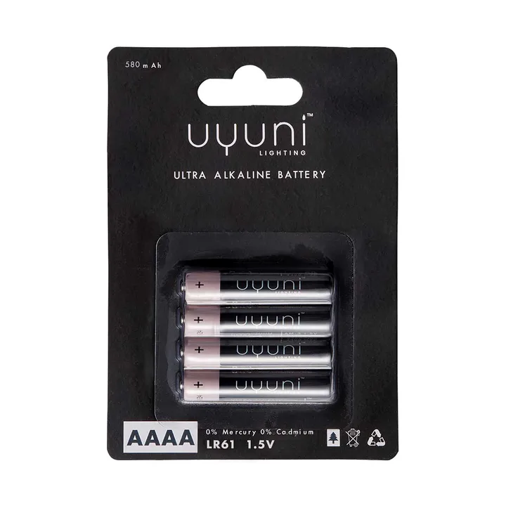 Uyuni 无烟蜡烛专用电池4粒装 - AAAA电池 - Uyuni Lighting