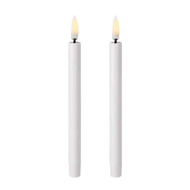 Uyuni LED Taper candle Mini white Ø1.3 cm 两件套装, 13,8 cm Uyuni Lighting