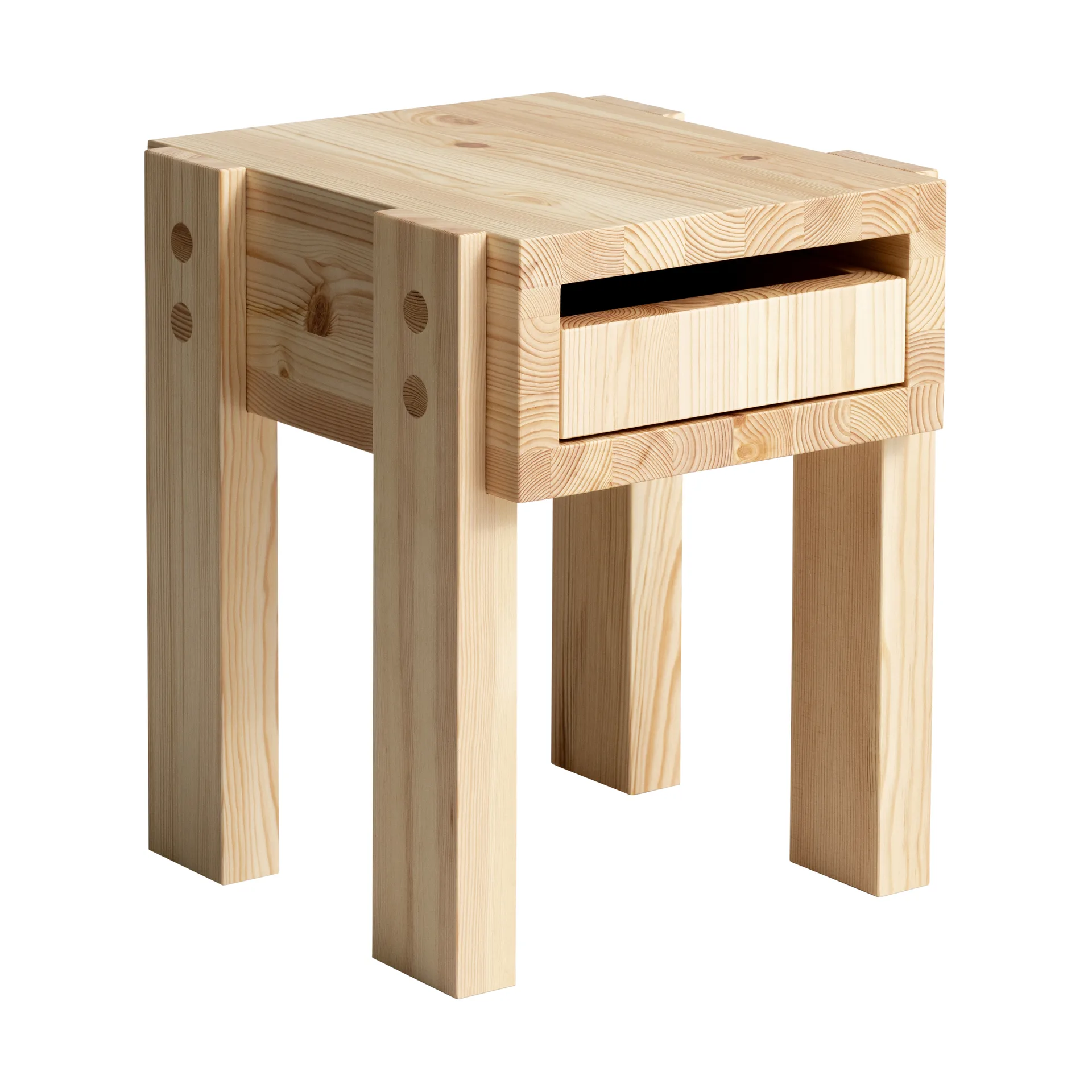 003 Stilts 边桌, 哑光油蜡处理松木_40x36x45cm Vaarnii