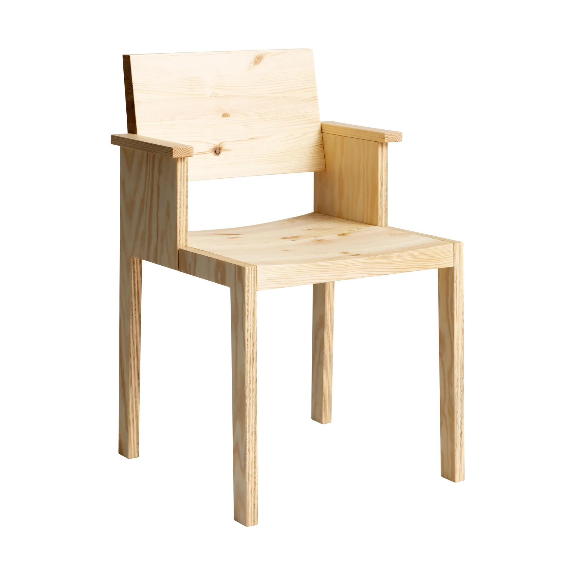 016 Maasto  dining armchair, 哑光油蜡处理松木 Vaarnii