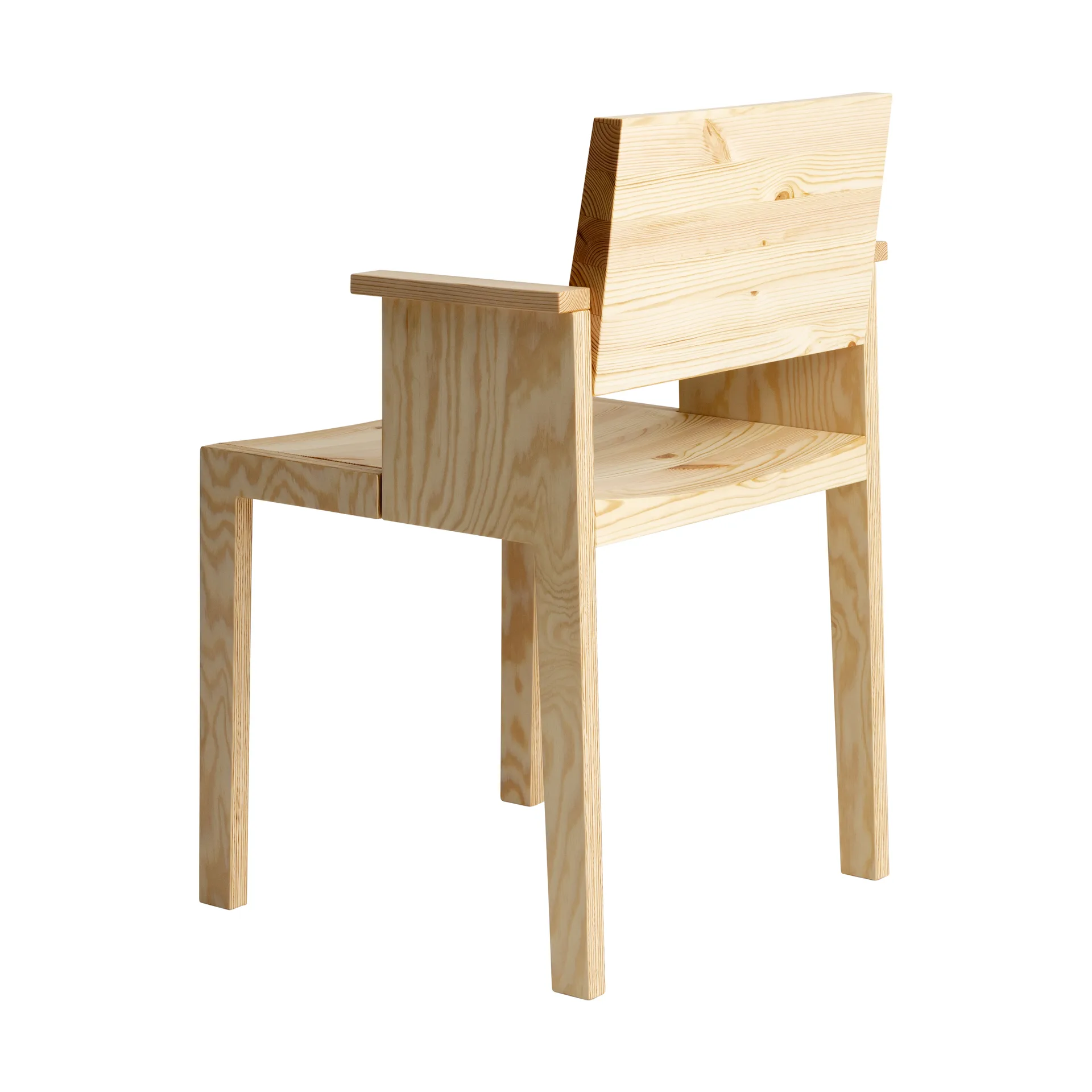 016 Maasto  dining armchair, 哑光油蜡处理松木 Vaarnii