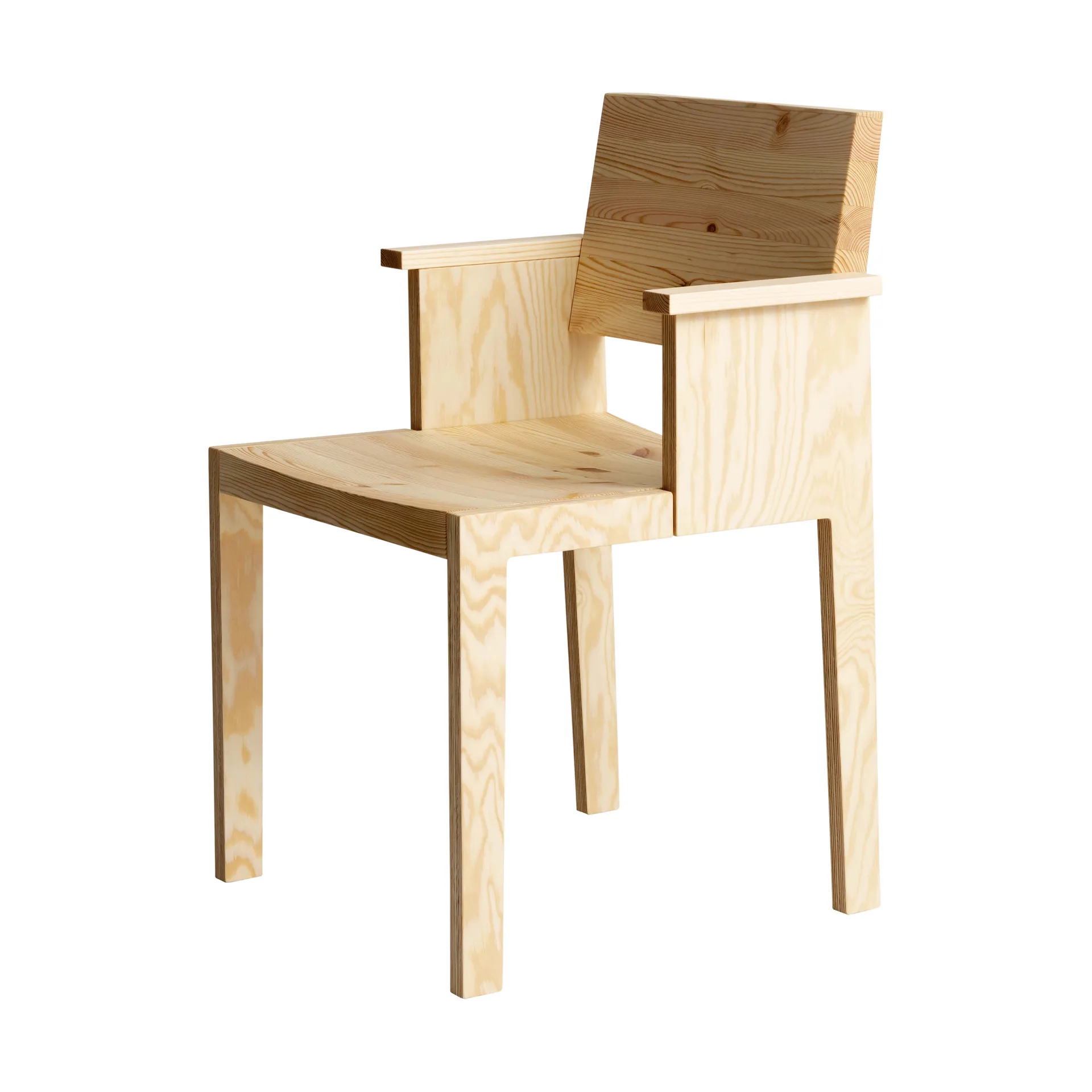 016 Maasto  dining armchair, 哑光油蜡处理松木 Vaarnii