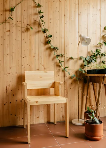 016 Maasto  dining armchair - 哑光油蜡处理松木 - Vaarnii