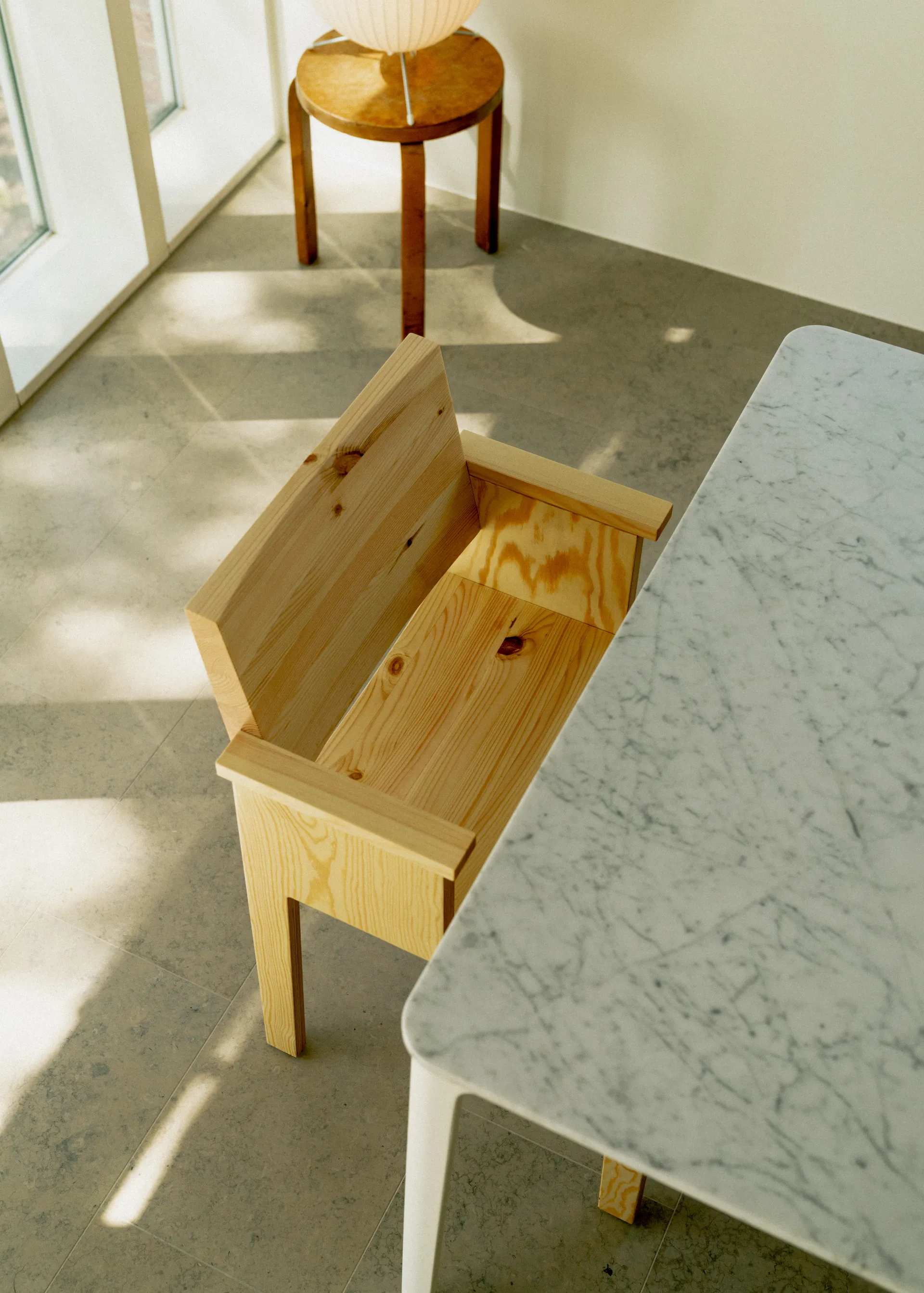 016 Maasto  dining armchair, 哑光油蜡处理松木 Vaarnii
