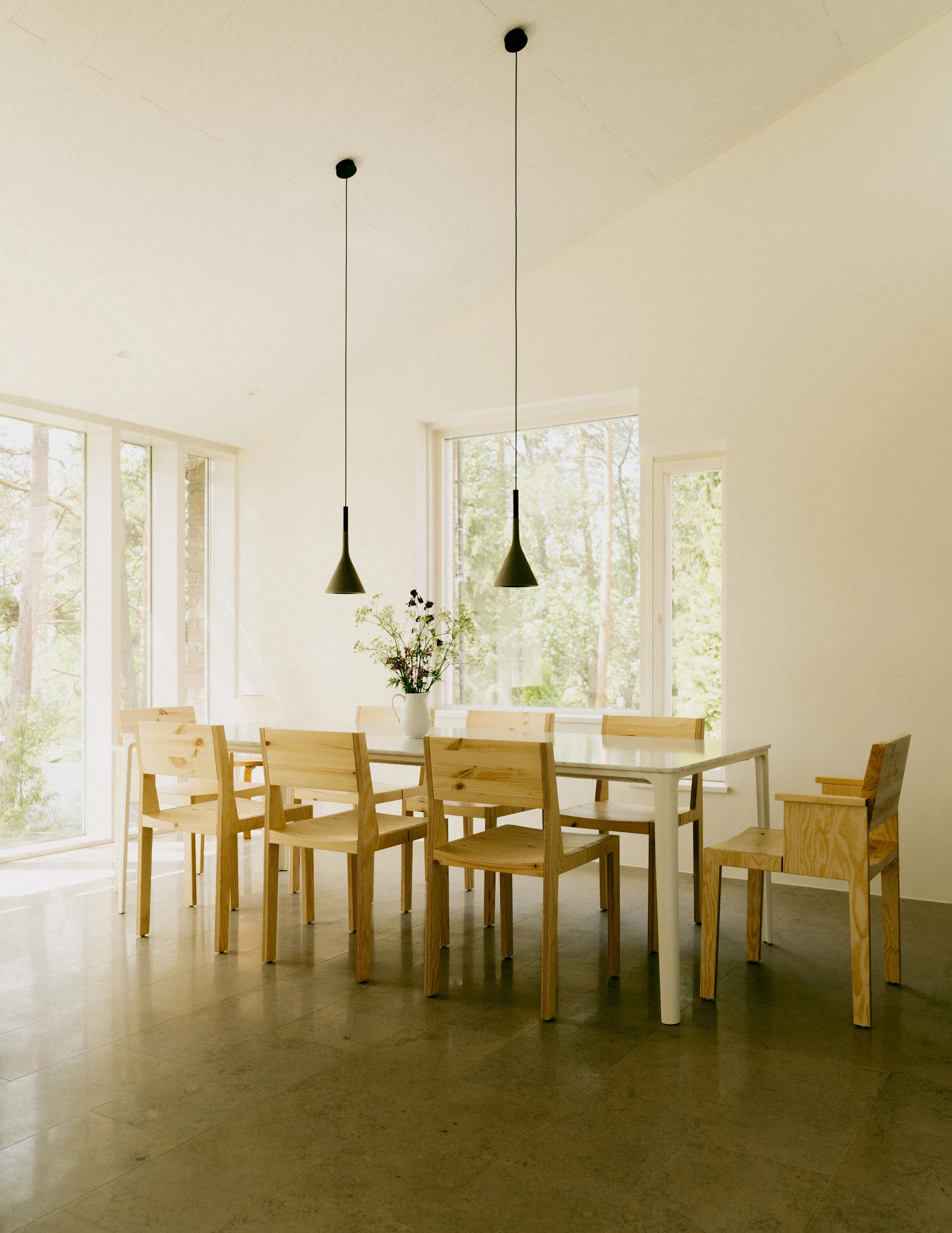 016 Maasto  dining armchair, 哑光油蜡处理松木 Vaarnii