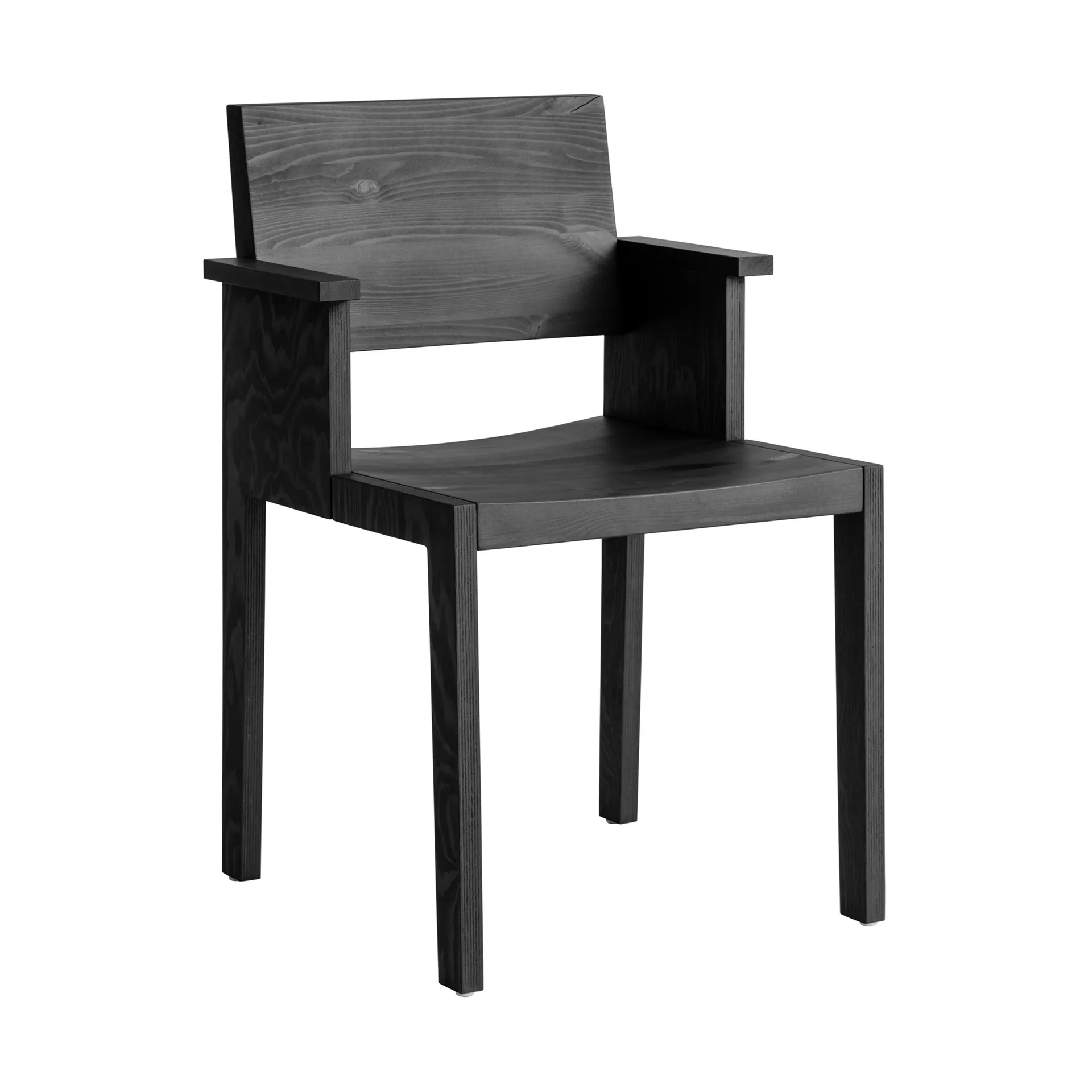 016 Maasto  dining armchair, 黑色染色松木 Vaarnii