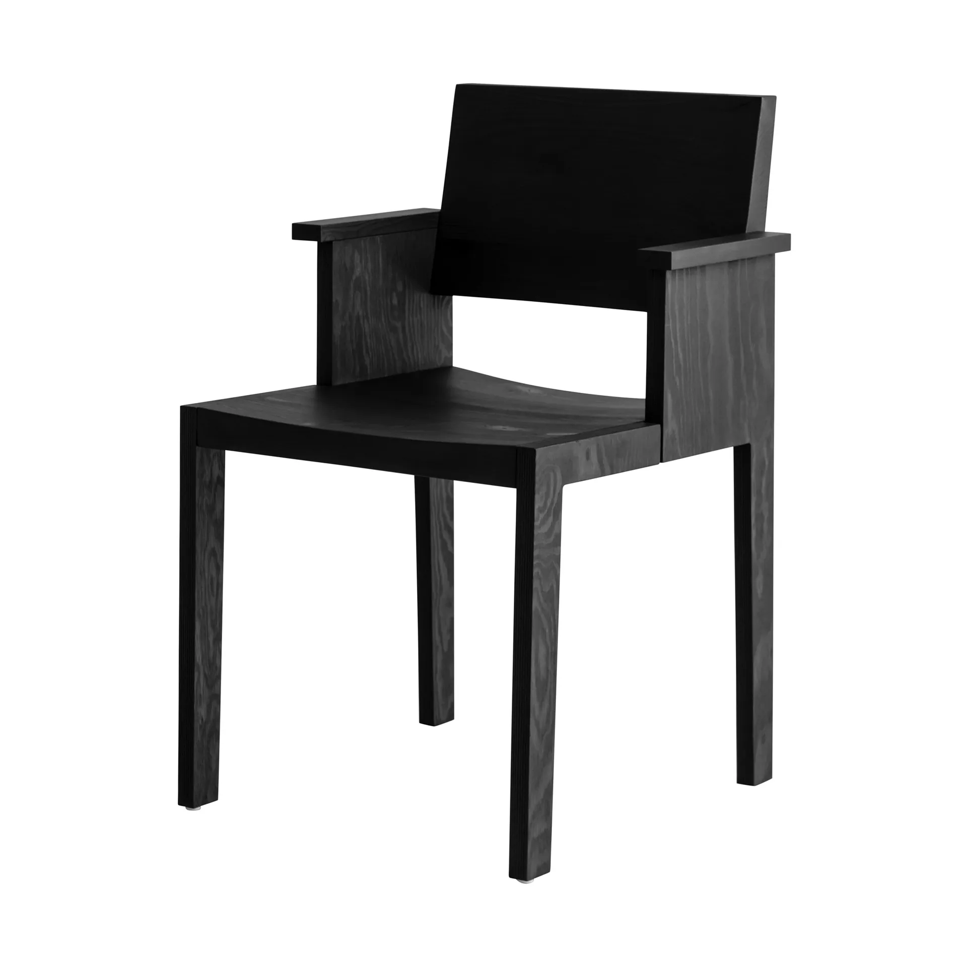 016 Maasto  dining armchair, 黑色染色松木 Vaarnii
