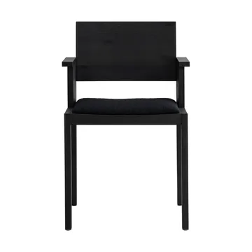 016 Maasto  dining armchair - 黑色染色松木_黑色软垫座椅 - Vaarnii
