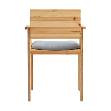 016 Maasto  dining armchair - 哑光油蜡处理松木_正面灰色 - Vaarnii