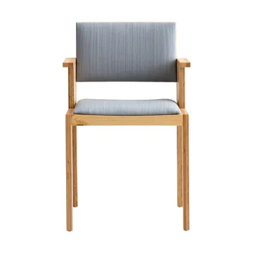 016 Maasto  dining armchair - 哑光油蜡处理松木_正面灰色 - Vaarnii