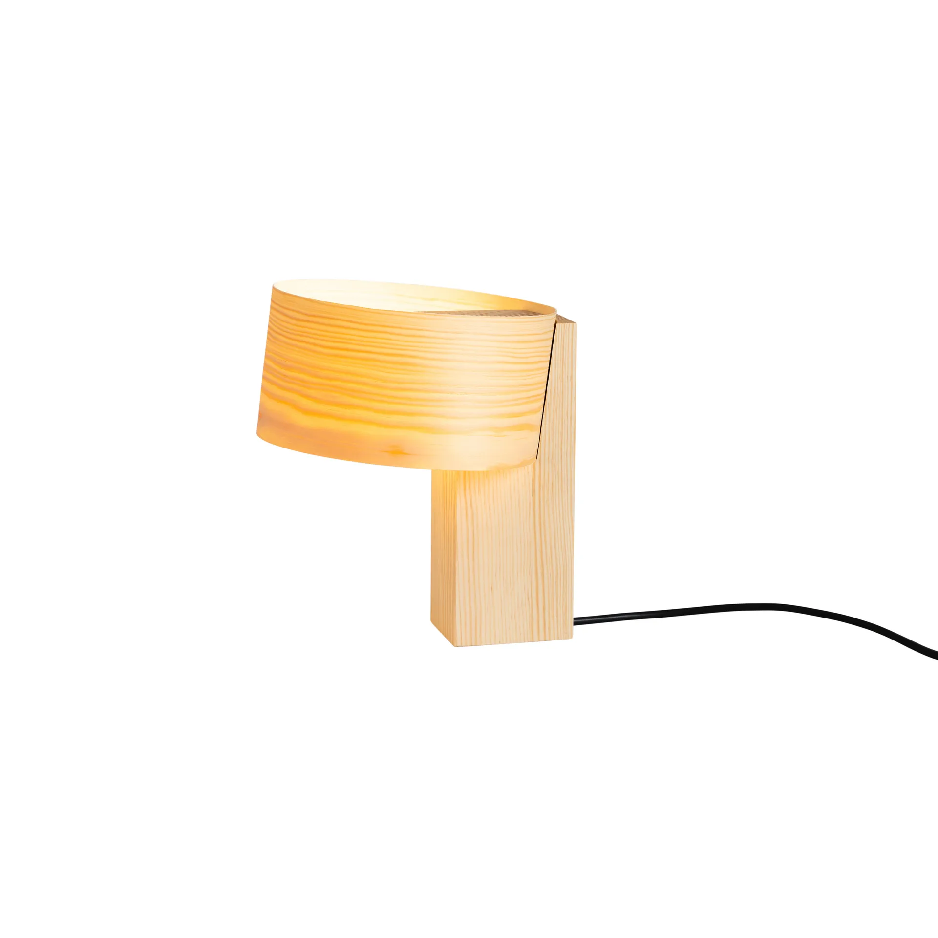 018 Hoop Table Lamp 台灯, 哑光油蜡处理松木_23cm Vaarnii