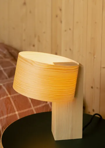 018 Hoop Table Lamp 台灯 - 哑光油蜡处理松木_23cm - Vaarnii