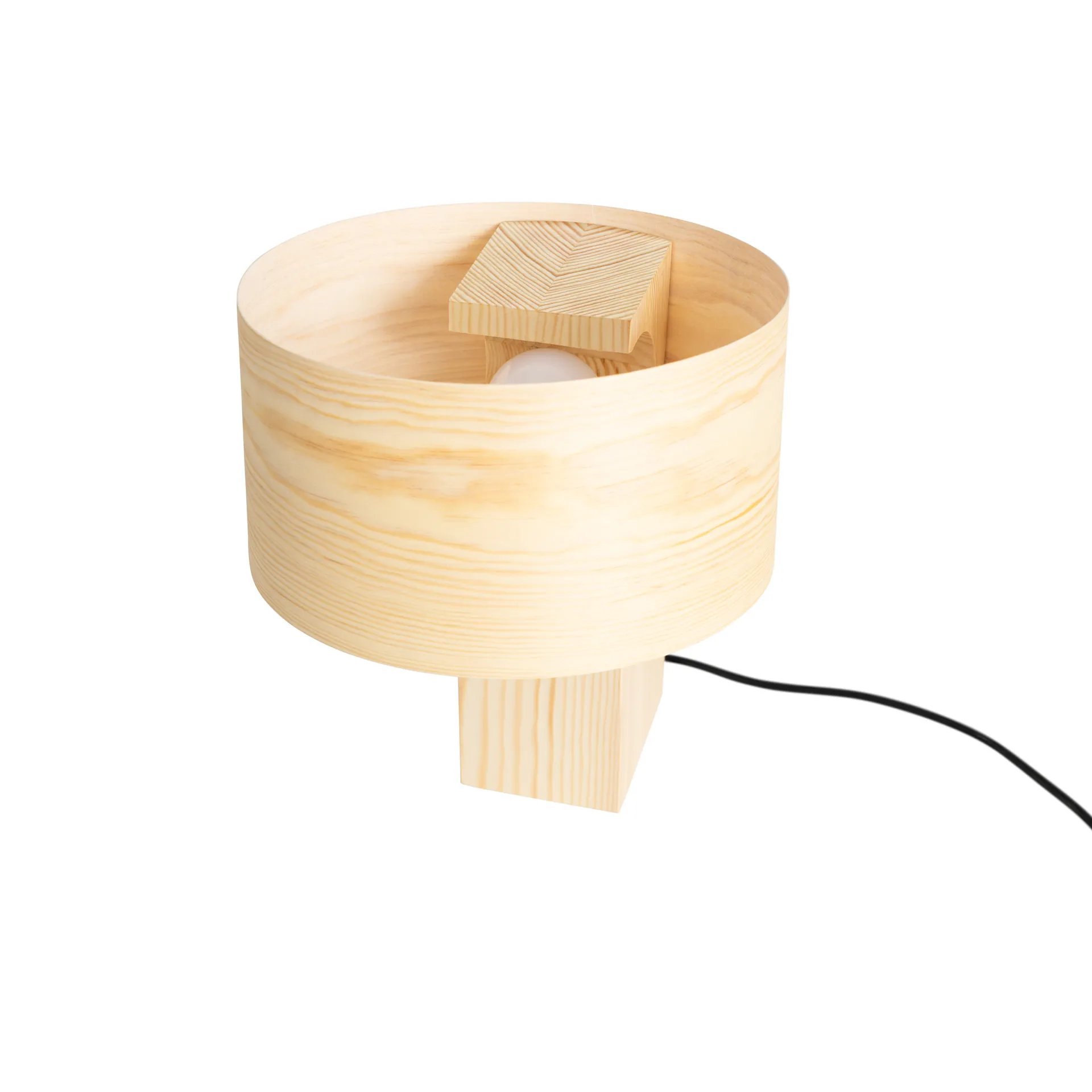 018 Hoop Table Lamp 台灯, 哑光油蜡处理松木_34cm Vaarnii