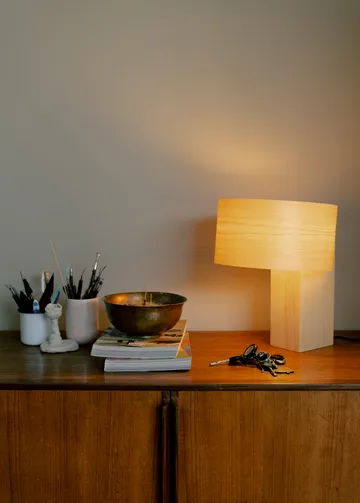 018 Hoop Table Lamp 台灯 - 哑光油蜡处理松木_34cm - Vaarnii