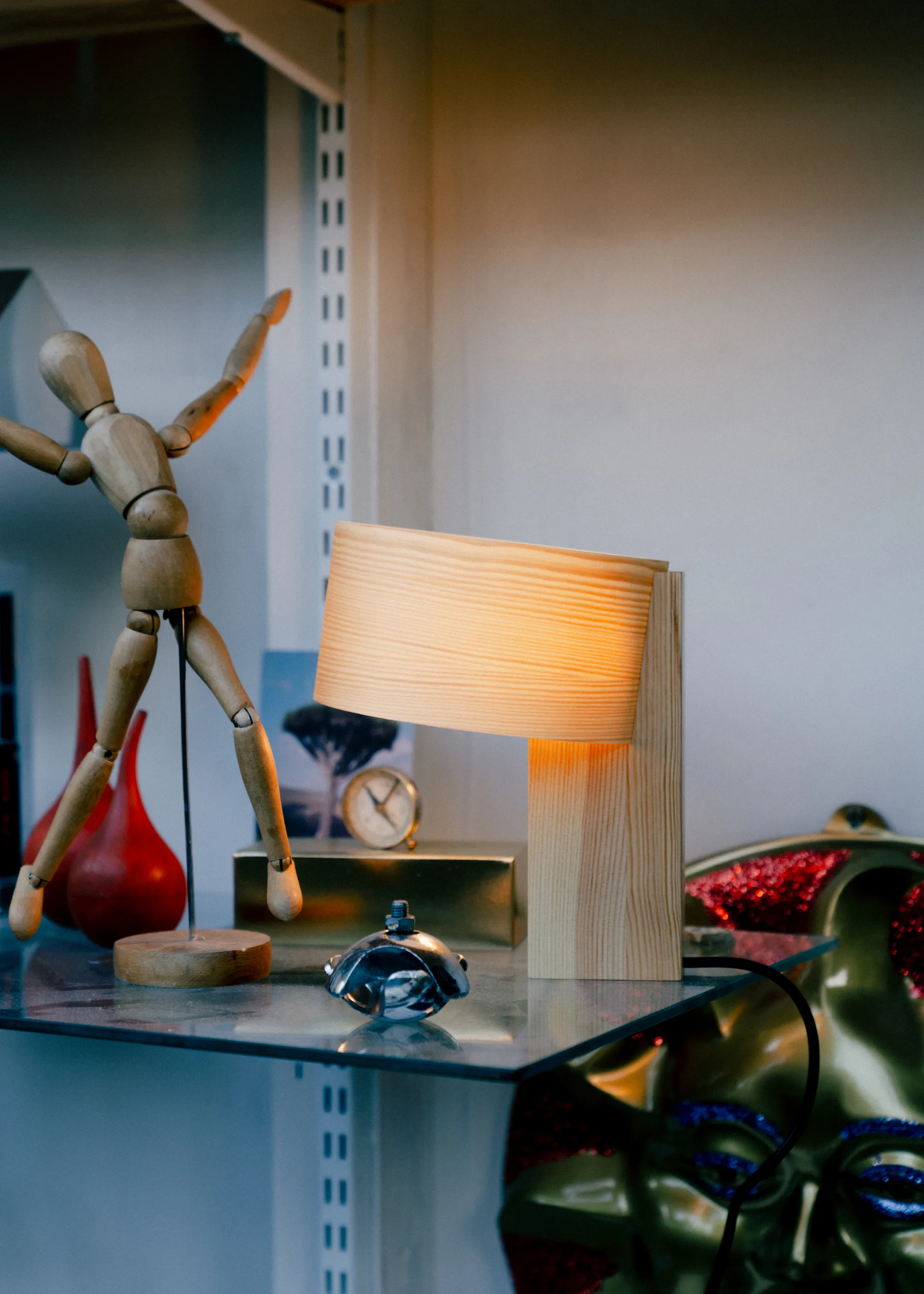 018 Hoop Table Lamp 台灯, 哑光油蜡处理松木_34cm Vaarnii