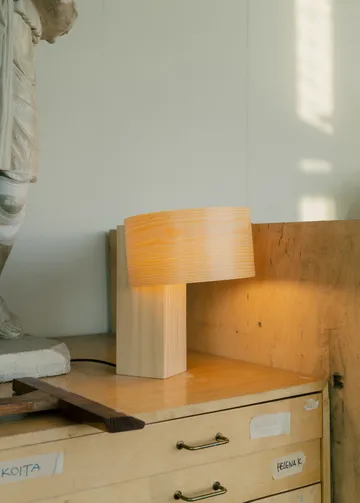 018 Hoop Table Lamp 台灯 - 哑光油蜡处理松木_34cm - Vaarnii