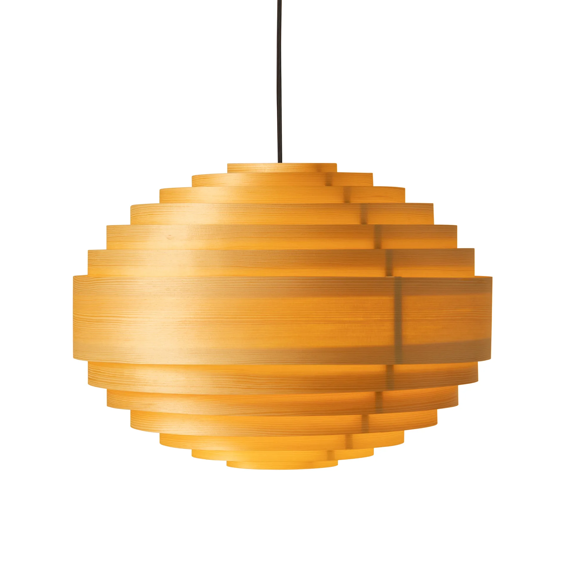 1002 Hans Pendant 吊灯, 哑光油蜡处理松木_Ø46cm Vaarnii