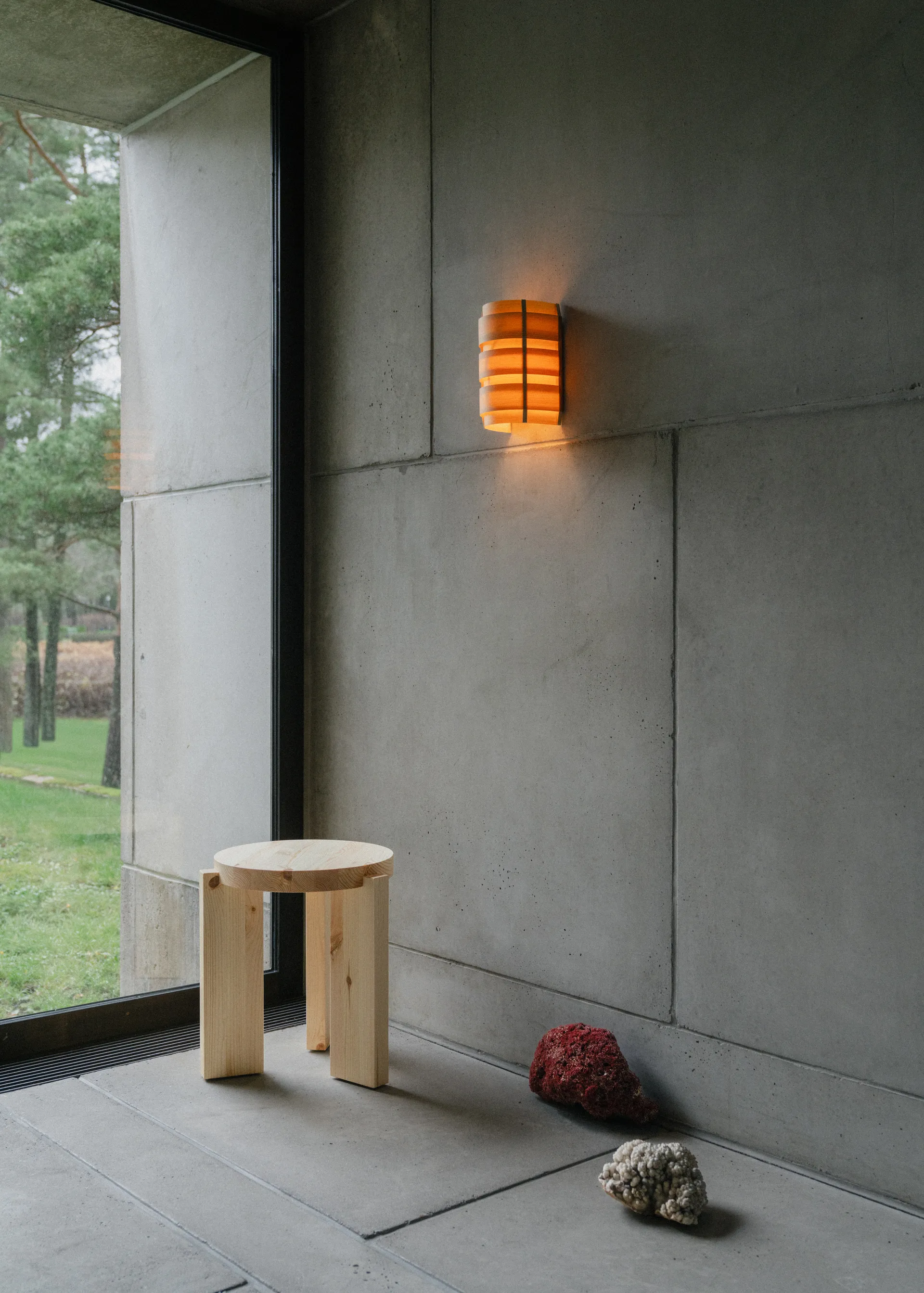 1004 Hans 壁灯, 哑光油蜡处理松木_16x24cm Vaarnii
