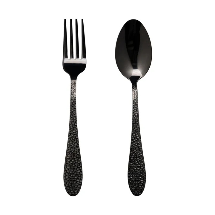 Frost 甜点前菜餐具 8件装 - 缟玛瑙黑 - Vargen & Thor