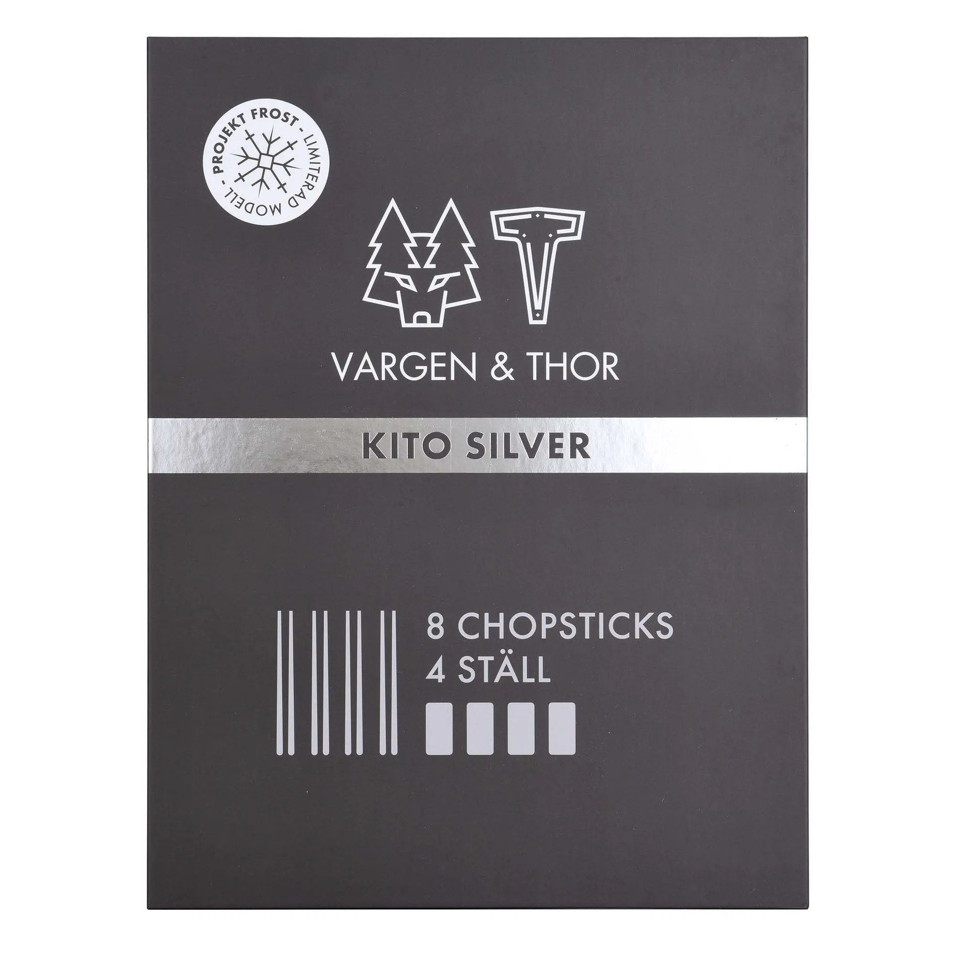 Kito 筷子4双装, 银色 Vargen & Thor