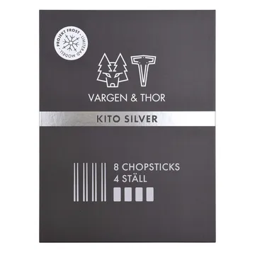 Kito 筷子4双装 - 银色 - Vargen & Thor