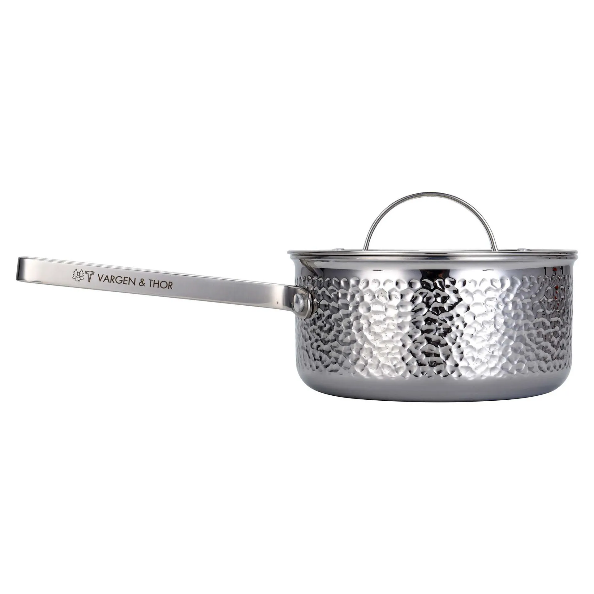Kroma hammered chrome 盘子d saucepan with lid, Teddy. 1.6 L Vargen & Thor