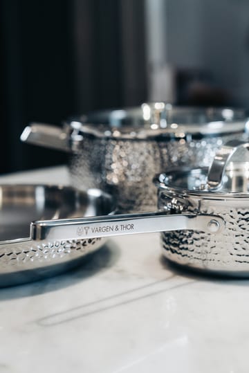 Kroma hammered chrome 盘子d saucepan with lid - Teddy. 1.6 L - Vargen & Thor