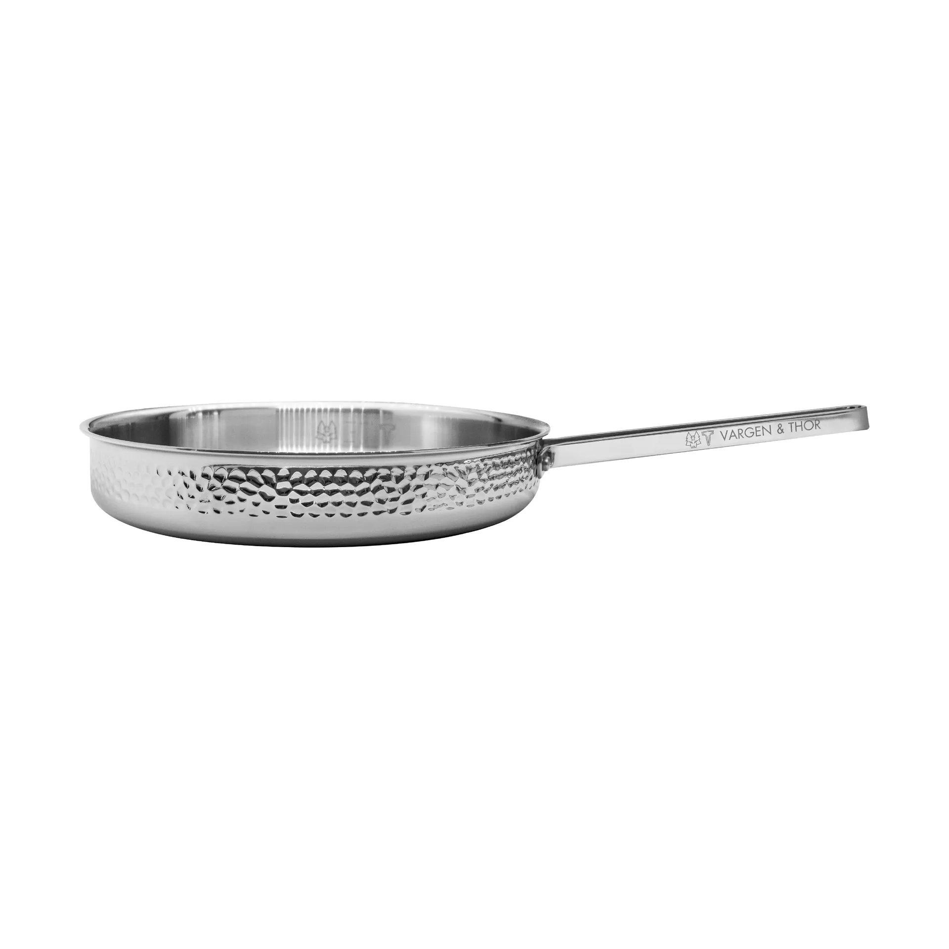 Modell M1 hammered 平底锅 Ø28 cm, 镀铬色 with lid Vargen & Thor