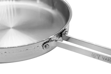 Modell M1 hammered 平底锅 Ø28 cm - 镀铬色 with lid - Vargen & Thor